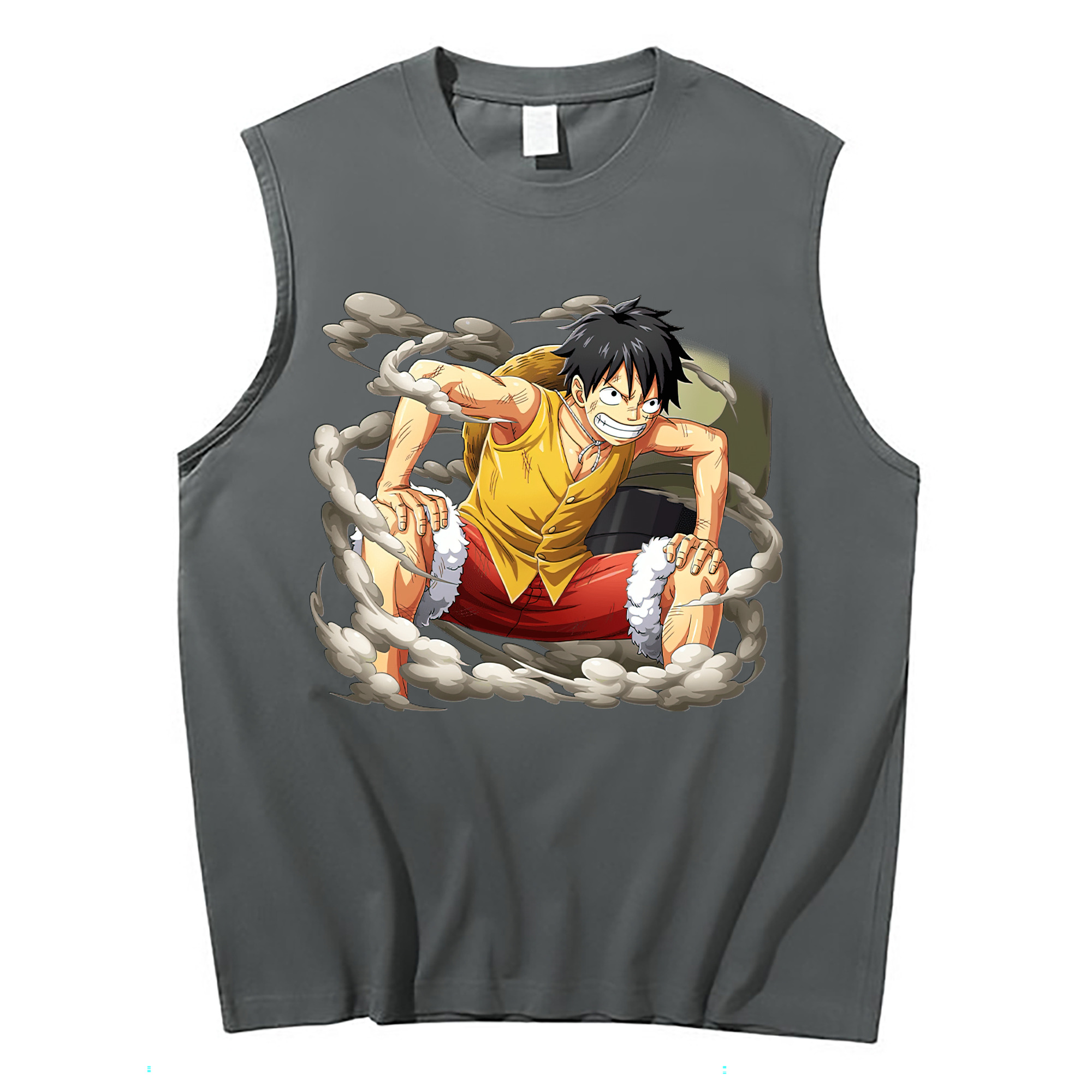 ワンピース モンキー・D・ルフィ ONE PIECE Monkey D. Luffy コットン100％タンクトップ（フロントプリント）